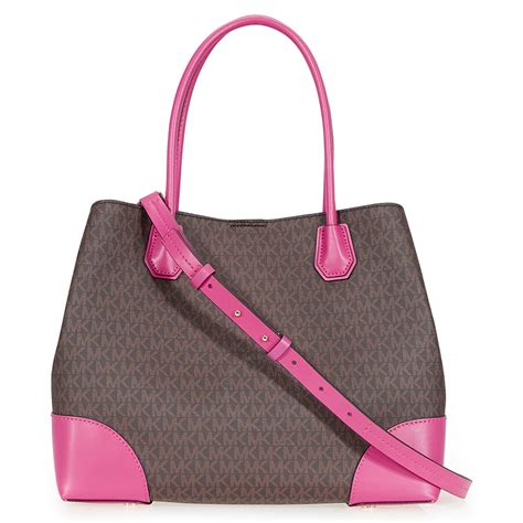 michael kors brown and pink bag